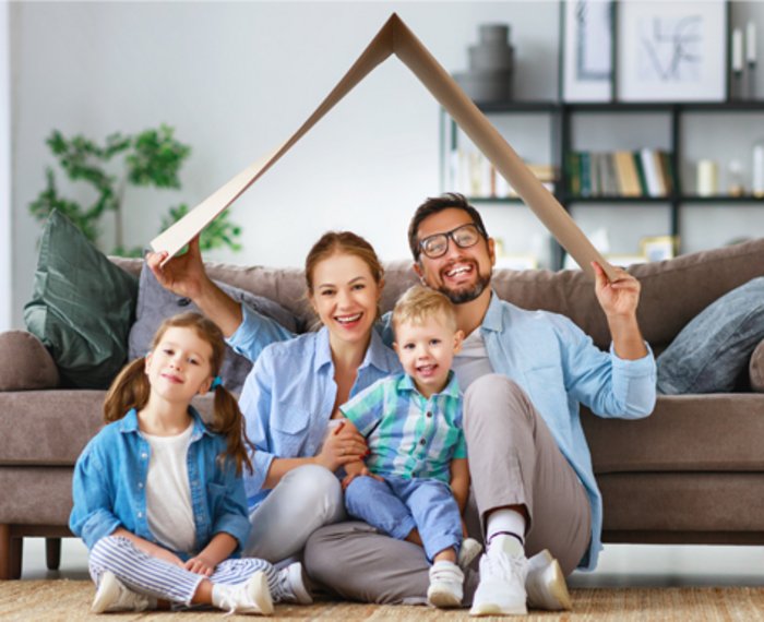 Bild einer glücklichen Familie
